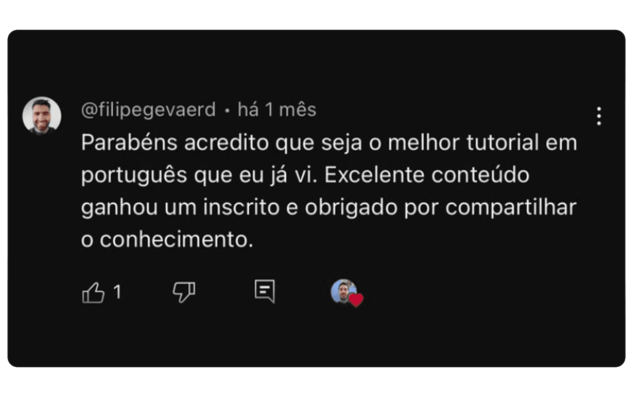 Comentário do Youtube