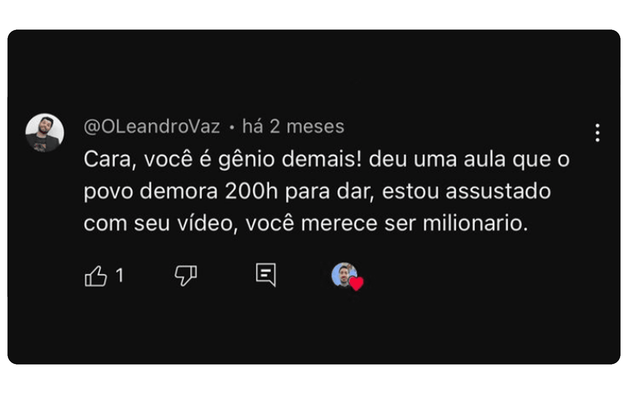 Comentário do Youtube