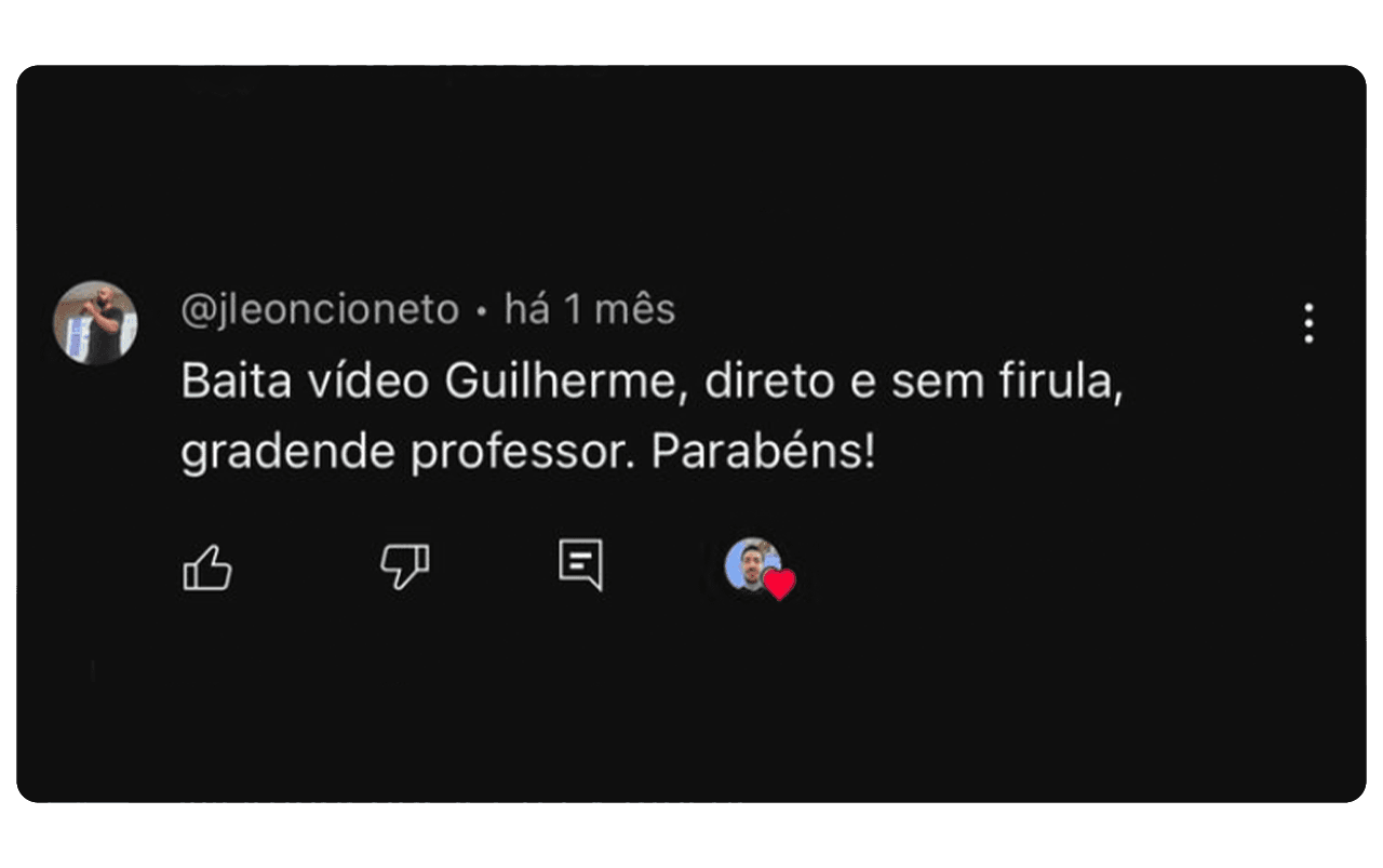 Comentário do Youtube