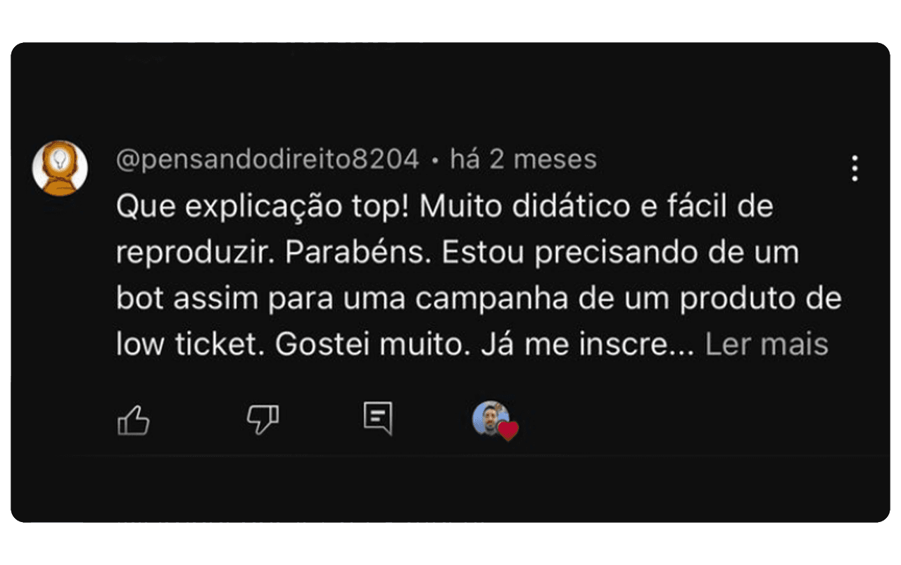 Comentário do Youtube
